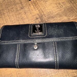 Tignanello Black Leather Clutch